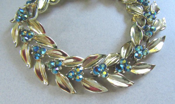 Vintage Coro Rhinestone Bracelet Smaller Wrist Signed Jewelry 