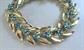 Coro Peacock Rhinestone Leaves Bracelet 7 1/4