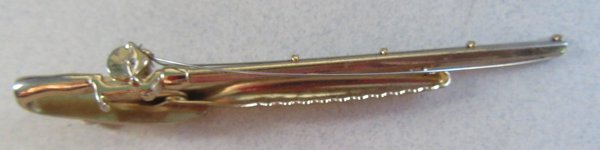 Vintage 1940's Fly Fishing Rod Tie Clasp Fisherman Gift Mens Jewelry 