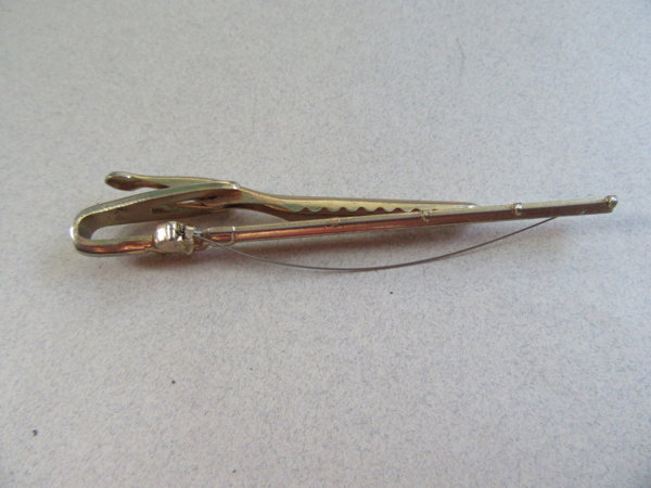 Vintage 1940's Fly Fishing Rod Tie Clasp Fisherman Gift Mens Jewelry 