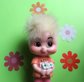 1960's Mod Big Eyes Hippie Girl Love Statue Hong Kong Groovy Flower Power
