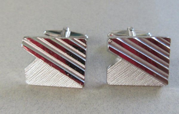 Vintage Lanvin Designer Cufflinks PLOR GALV Mens Jewelry 