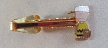 Peanuts Charlie Brown Baseball Tie Clasp Mens Jewelry 