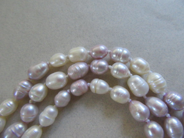 Genuine Freshwater Pearls Necklace Sterling Clasp Fine Jewelry