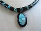 Jay King DTR Mine Onyx and Turquoise Necklace With Inlay Enhancer Pendant  Fine Jewelry Desert Rose Trading