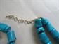 Barse Genuine Blue Bamboo Dyed Coral Necklace Tropical Cruise Wear