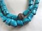 Barse Genuine Blue Bamboo Dyed Coral Necklace Tropical Cruise Wear