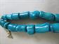 Barse Genuine Blue Bamboo Dyed Coral Necklace Tropical Cruise Wear