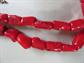 Barse Genuine Red Bamboo Dyed Coral Necklace Tropical Cruise Wear