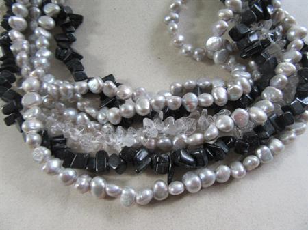 Genuine Freshwater Pearl Necklace Gemstone Sterling Clasp 