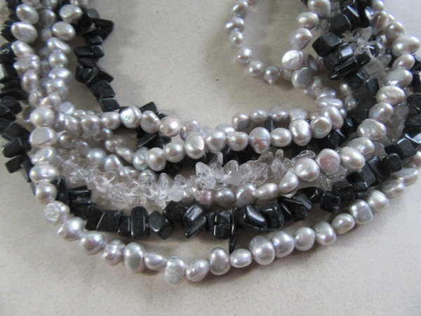 Genuine Freshwater Pearl Necklace Gemstone Sterling Clasp 