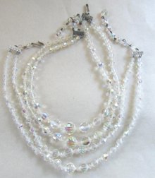 1950's Crystal Choker Necklaces Restring