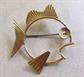 Krementz Signed Fish Pin Figural Vintage Jewelry Pisces