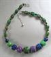 Jay King DRT Mine Mojave Turquoise Charoite and Lapis Necklace Sterling Clasp AS IS Fine Jewelry