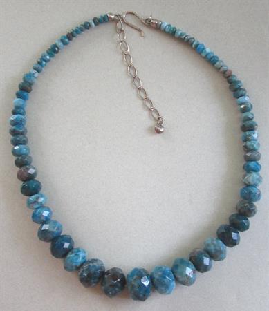 Jay King DRT Mine Genuine Blue Apatite Necklace Sterling Silver Clasp Desert Rose Trading Fine Jewelry Ocean Colors