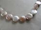 Lucas Lameth Genuine Freshwater Coin Pearl Necklace Cream and Champagne 18