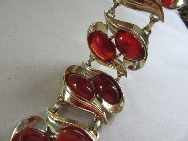 Vintage Bakelite Bracelet Charel Signed Smaller Wrist