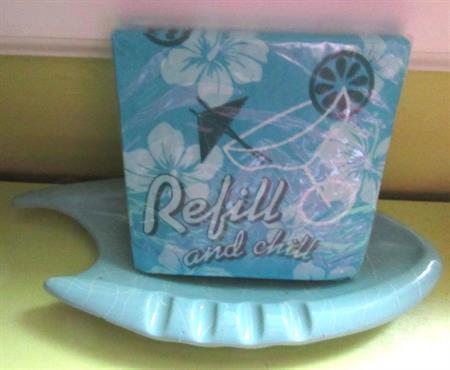 Hallmark Refill and Chill Tropical Cocktail Napkins 3 Packages of 16 (48 pcs)Luau Tiki Party Hawaiian Bar Supplies Island Attitude