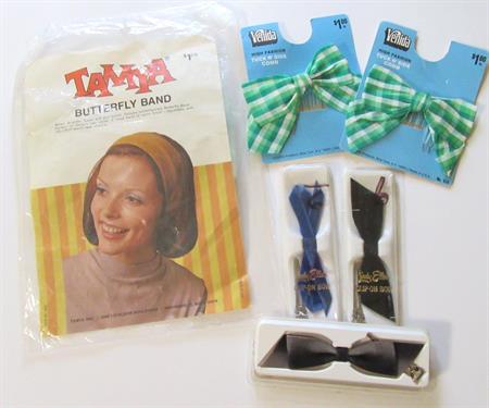 Vintage Hair Accessories Lot Venida Tamya Lady Ellen Brands Hair Bows and Clips Never Used Old Stock