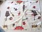 Kendall TWO  Large Tea Towels  Vintage Kitchen Accessories Table Topper Cottagecore