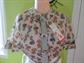 Early 1960's Floral Blouse  Button Down Back Never Worn Old Stock with Tag PLO Dacron and Cotton Ladies  Vntage Clothing 