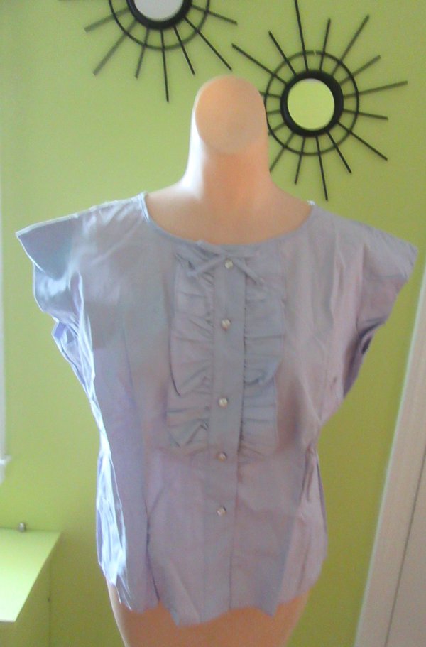 Ladies Vintage Purple Cotton Blouse Never Worn 