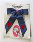 Vintage Vogue NY Hearts Hair Bow with Comb Original Card  Old Stock 1960's Hair Accessories