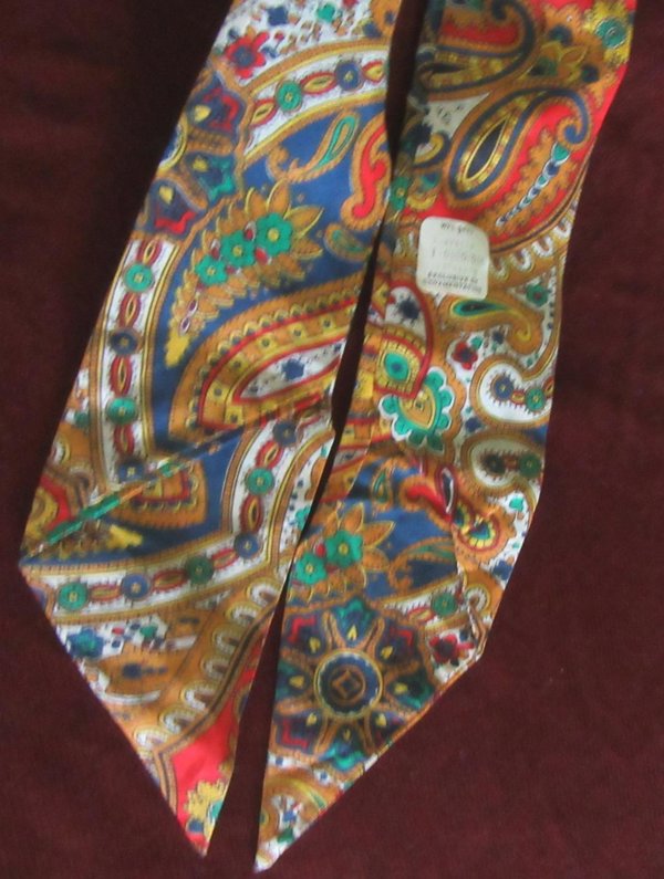 1970's Cotton Paisley Neck Scarf Never Worn Vintage Clothing
