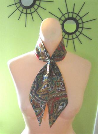 1970's 100% Cotton Paisley Neck Scarf Vintage Accessories Old Stock '70's Costume