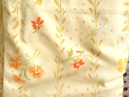 TWO 1970's Pequot Floral Twin Flat Sheets Vintage Bedding Sunny Yellow For 35