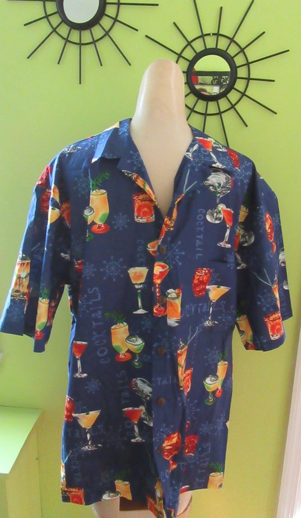 Men's Vintage Hilo Hattie Cocktails Shirt Never Worn 