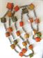 Vintage Bakelite Necklace Multi Colored Long Chain Vintage Costume Jewelry