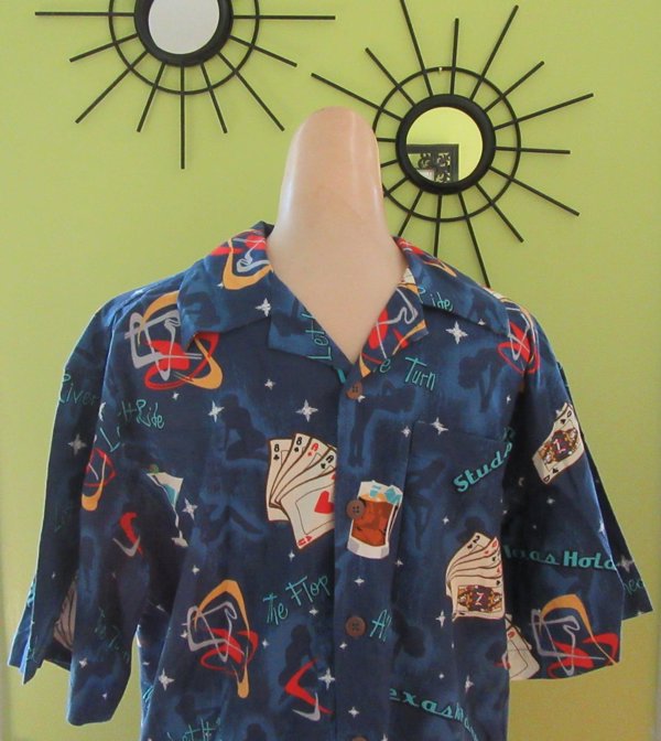 1990's Men's Gambling Shirt Vintage Clothing Casino