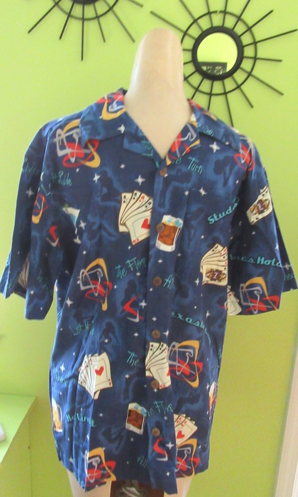 1990's Men's Gambling Shirt Vintage Clothing Casino