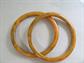 Bakelite Bangles AS IS Out of Round Dark Butterscotch Ink  Vintage Costume Jewelry