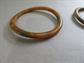 Bakelite Bangles AS IS Out of Round Dark Butterscotch Ink  Vintage Costume Jewelry