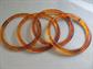 Bakelite Iced Tea Bangle Bracelet Slice Set  FOUR Bangles Stack Vintage Costume Jewelry