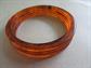 Bakelite Iced Tea Bangle Bracelet Slice Set  FOUR Bangles Stack Vintage Costume Jewelry