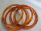 Bakelite Iced Tea Bangle Bracelet Slice Set  FOUR Bangles Stack Vintage Costume Jewelry