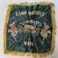 1956 Satin Pillow Sham Camp Wellfleet Mass. US Army Souvenir Sweetheart Home Front Military Memorabilia