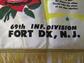 1950s Satin Pillow Sham Mother US Army Fort Dix NJ 69th Infantry Division Home Front Vintage Home Decor Military Memorabilia 