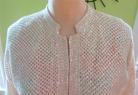 1950's Sequin Wool Sweater Women's Vintage Clothing