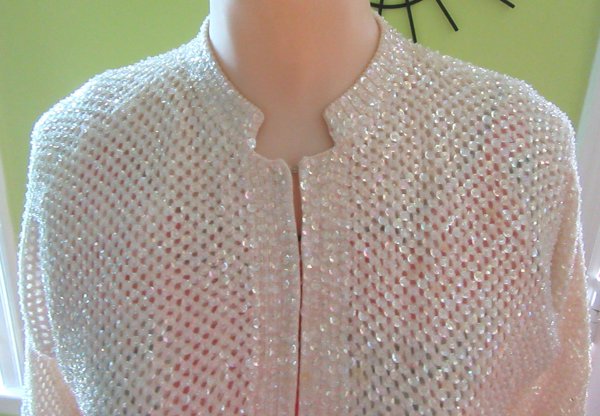 1950's Sequin Wool Sweater Women's Vintage Clothing