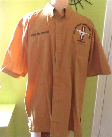 Vintage Men's Jose Feliciano Del Norte Ford Mustang Club Shirt Never Worn