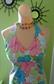 Hibiscus Flower Halter Summer Dress Hawaiian Style Tiki Luau Party Beach Wedding Tropical Vacation Cruse Wear