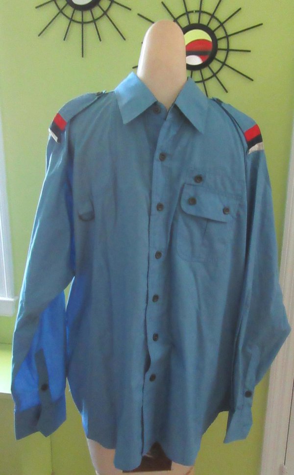1970's Men's  Military Style Shirt Vintage Clothing