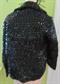 1990's Black Sequin Evening Jacket Ladies Vintage Clothing Night Out Dress Up