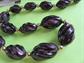 1980's Purple Earrings and Lucite Necklace Vintage Costume Jewelry