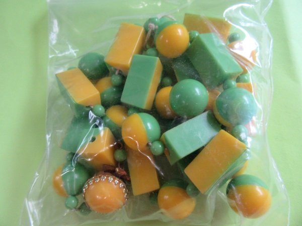 Western Germany Mod Necklace Needs Restring  Vintage Jewelry 