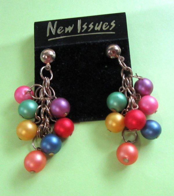 1980's Rainbow Earrings Vintage Jewelry